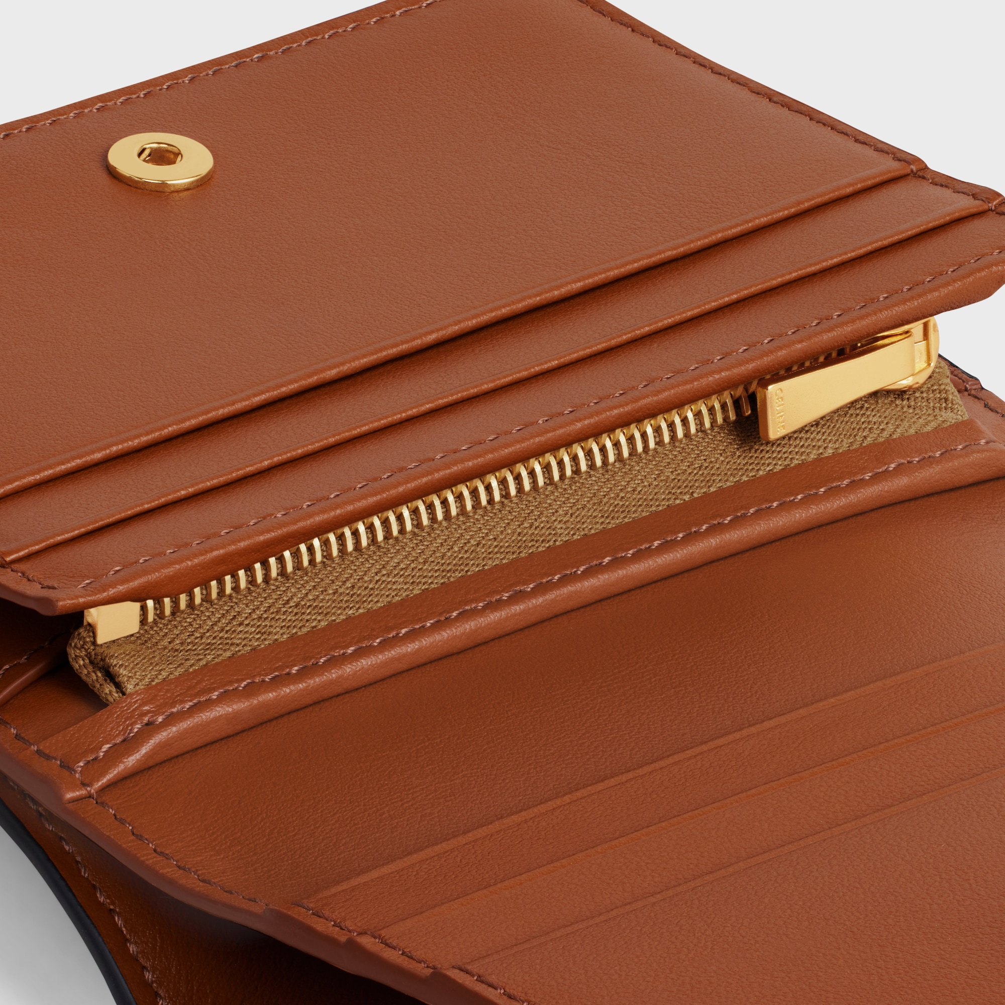 TRIOMPHE COMPACT WALLET IN TRIOMPHE CANVAS TAN - Image 5